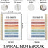 Boho Mental Health Notebooks - College Ruled, 5.5×8.3, Rainbow Inspirational Spiral Notebooks for Work