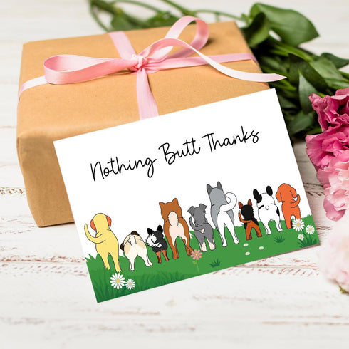 Oamiolek Funny Dog Thank You Card for Dog Owner, Cute Dog Appreciation Card for Him Her, Humor Dog Thanks Card