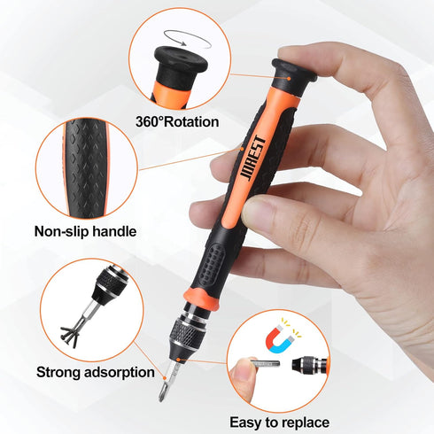 24Pcs Precision Screwdriver Set, Tool Kit with Torx, Phillips, Triwing, for Macbook, Laptop, PS5, Xbox, Glasses