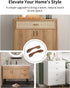 3.75 Inch (96mm) 2 Pack Lafoy Hole Centers Solid Walnut Wood Cabinet Handle, Brown Wooden Drawer Pull Replacement