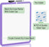 Mr. Pen Dry Erase Board, 14” x 11” with Black Marker, Purple Frame, Small White Board for Kids and Students