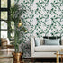 8267 Floral Peel and Stick Wallpaper 17.7in x 9.8ft Green Plant Eucalyptus Leaf Removable Self Adhesive Contact Paper Drawer Shelf Liner Vinyl Roll for Furniture Renovation Home Decor by JZHOME