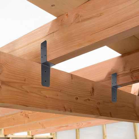 4 Pcs Joist Anchor Connector for 2"x 4" Post, Roof Tie Header Hanger for Outdoor House Carport Shed