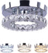 Modern Mini Led Crystal Chandelier Semi Flush Mount Crystal Pendant Ceiling Light