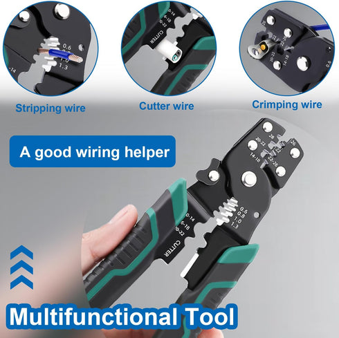 smseace 160pcs Bullet Wire Connectors with Crimp/Stripping Tool, 22-10AWG Insulated Male/Female Kit