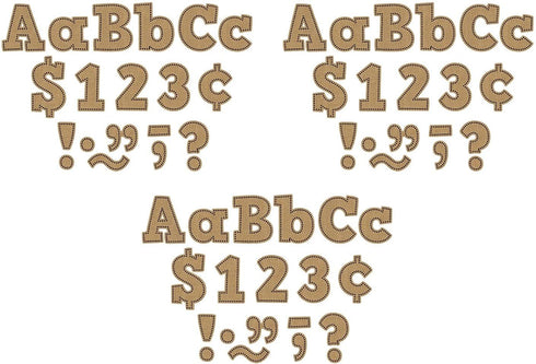 Teacher Created Resources Burlap Bold Block 4" Letters Combo Pack