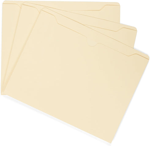 Blue Summit Supplies 2 Inch Manila File Jacket, 50 Folders, Heavy Duty 2 Inch Expansion Pocket, Letter Size