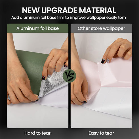 practicalWs Green Contact Paper, Peel and Stick Wallpaper with Tools, Modern Removable Wallpaper for Bedroom