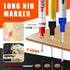 BERHW 12 5 Set Pcs Multi-Purpose Long Head Deep Hole Marker Pens, Long Nib Marker For Metal, Quick Dry Waterproof