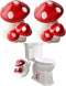 Mushroom Toilet Floor Bolt Caps, Ceramic Mushroom Toilet Bolt Covers, Cute Bathroom