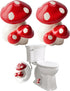 Mushroom Toilet Floor Bolt Caps, Ceramic Mushroom Toilet Bolt Covers, Cute Bathroom