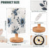Bedside Table Lamp, Flower Leaves Hs Pattern Small LED DeskLight USB Nightstand Lamp with Non Slip Wood Base
