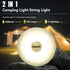 Camping String Lights, 32.8FT Rechargeable Waterproof Hanging Lamp Portable LED Light for Outdoor Camping Awning Tent Garden Party Yard Festival Decor (8 Lighting Modes) by icever