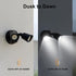 16W 1900LM, IP65 (1 Pack) LED Flood Lights Outdoor, Waterproof Dusk to Dawn Dual Head Security Lights, Exterior Wall
