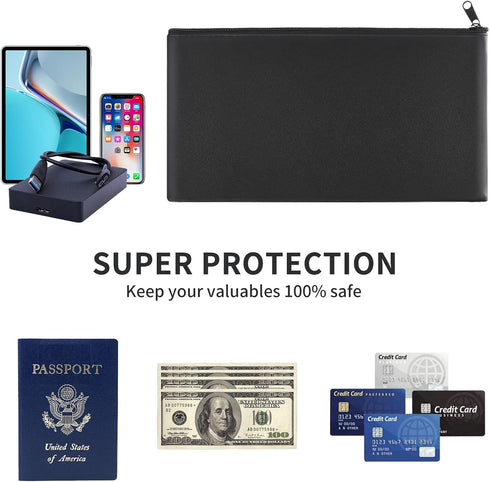 HOMESAN 11x6.1 Inch, 2 Cash Bags with Zipper, Money Bag,Cash Bag,Money bags with zipper for cashBank Bag - Pieces