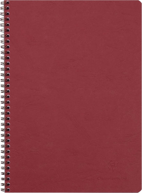 Clairefontaine 'Age Bag' A4 Wirebound Notebook, Lined, 100 Pages - Red