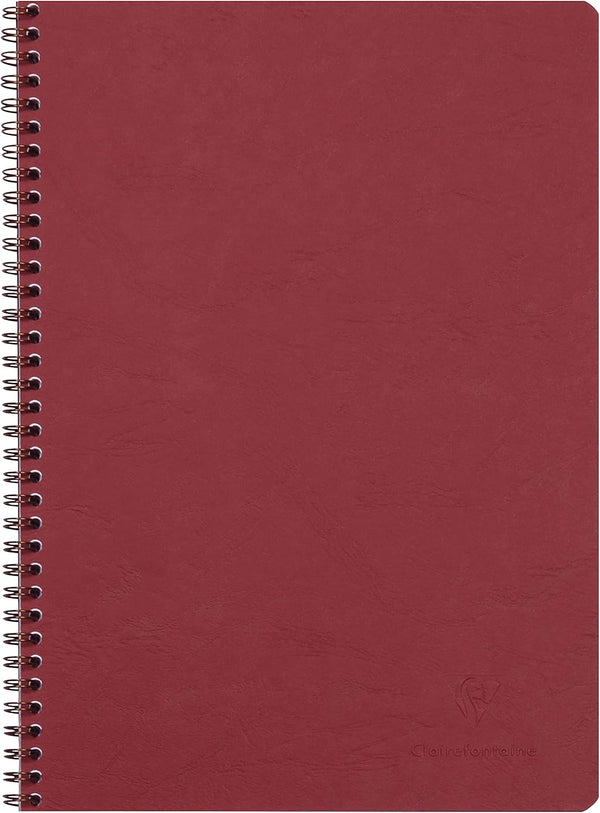 Clairefontaine 'Age Bag' A4 Wirebound Notebook, Lined, 100 Pages - Red