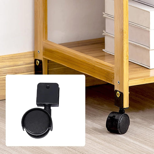 SHIPUNAYE 2 Printer Stand, Tier Small Printer Stand with Rolling Wheel, Heavy Duty Mobile Machine Cart with Organizer