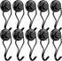 E BAVITE 10 Pack Black Magnetic Hooks, 80LB Swivel Swing Neodymium Hook for Refrigerator and Other Surfaces
