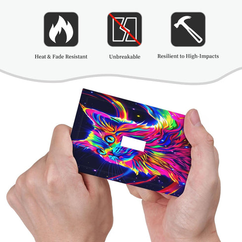 HTSAHKV 3 5 Inch Colorful Cosmic Cat Art Print Wall Plate Light Switch Cover Single Gang Outlet Faceplate Print Plate