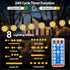 SeaShine 22ft 50LEDs IP65 Rechargeable Battery Operated String Lights - Crystal Globe String Lights, Waterproof Battery