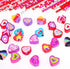 Konsait 2 Dozen (24) Valentine Pencils Assortment with Giant Eraser Topper Decorated with Love Hearts, Candies, Stars