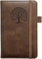 Small Pocket Notebook, Mini Leather Journal, Wood Design
