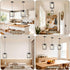 1 Pack Pendant Lights Kitchen Island, Black Pendant Light, Adjustable Corded Pendant Light Fixtures with Glass Shade