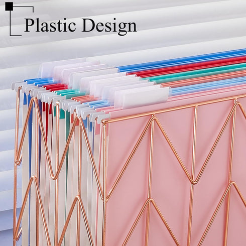 Y YOMA 12 Pack Plastic Hanging File Folder Tabs with Inserts, 1/5-Cut Adjustable Decorative Tab for Office Supplies,