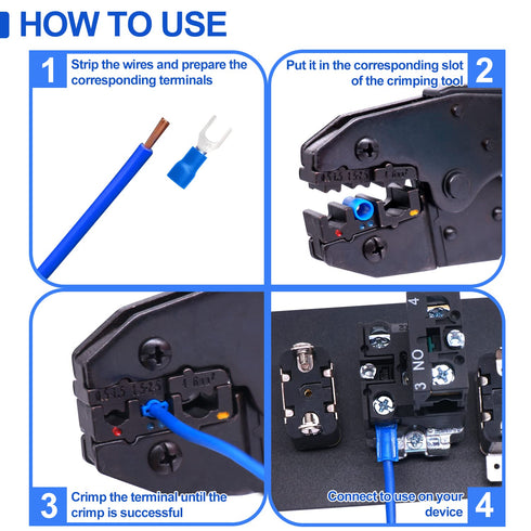 Twidec 250PCS Insulated Fork Spade Wire Connector Assortment Kit, 22-16/16-14/12-10 Gauge #8 Quick Splice Crimp