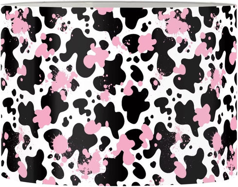 Yzaoxia Cute Cow Drum Light Shade Black and Pink Lamp Shade for