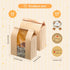 MOPKIUTR 60 Pack 14" 8.3" 3.5"Sourdough Packaging (60) 60 Pack 14 Large Kraft Paper Bread Loaf Bag with Tin Tie Tab