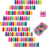 Maitys 100 Pcs Colorful Pencil Top Erasers and Sharpener with Random Colors for School Office