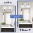 Unicozin 2 Light Bathroom Light Fixtures, Modern Vanity Lights Over Mirror, Brushed Nickel Wall Lamp with Clear Glass