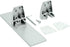 T-Shaped Sneeze Guard Clamp Bracket with Freestanding Base for Plexiglass or Acrylic Panel - 1 PC Assembled
