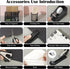 Black Desk Organizer and Accessories Kit, Mesh Desktop Organizer, Stapler, Tape Dispenser, Pen Holder, Ruler, Scissors