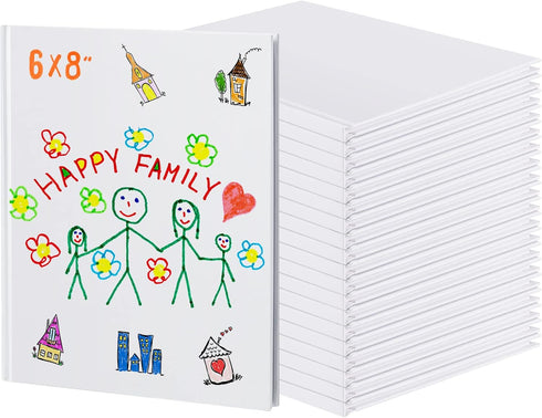 SATINIOR 20 Pcs Hardcover Blank Book for Kids | 6 x 8 Inch DIY Story Writing & Sketchbooks for Classroom
