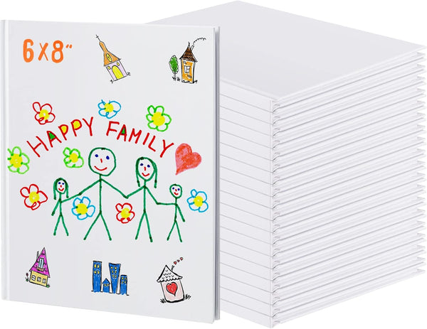 SATINIOR 20 Pcs Hardcover Blank Book for Kids | 6 x 8 Inch DIY Story Writing & Sketchbooks for Classroom