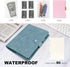 FYY Leather A5 Binder, 6 Ring Notebook, Refillable Planner, A5 Dividers, Blue Notebook