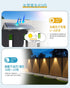3000K/4500K/6500K 3 IP67 Outdoor,2000mAh (2 Pack) YiLaie Solar Fence Lights Outdoor Mode, Waterproof Fence Solar Lights