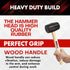 YY-2-005 Rubber Mallet Hammer with Wood Handle – 8-oz, Black