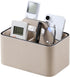 Caddy Organizer with Handle, PU Leather Remote Control Holder Desk Caddy, Portable