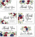 Hadley Designs 24 Sympathy Thank You Cards with Envelopes, Navy Burgundy Floral Bereavement Note, Personalized Memorial