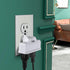 FiiMan UL Listed 3 Outlet Wall Adapter, 3-Prong Grounded 180 Degree Swivel Plug Adapter, 1 Pack, White