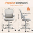 Thctvous Drafting Chair, Desk Chair with Flip-Up Armrests, High Desk Chair Adjustable Height, Ergonomic Tall Office