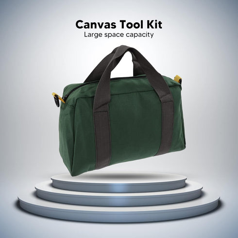 Wide Mouth Tool Bag Portable Waterproof Handbag for Tool Storage, High Capacity for Vehicle Maintenance