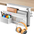 Litwaro Desk Side Storage Organizer, Under Desk Laptop Holder Clamp on Desk Shelf, No Drill Laptop Desk Mount with