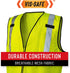 Coast SV300 Rechargeable High Visibility Safety Vest, Dual Mode, Zip Front, 2 Pockets, ANSI/ISEA Standards, Yellow XL