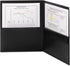 Smead Poly Two-Pocket Folder with Security Pocket, Black, Letter Size, 5 per Pack (87700)