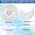 CraftyDream 400 Set 200 18" 200 21" Pcs Disposable Beard Nets and Bouffant Caps Non-woven Beard Guards and White